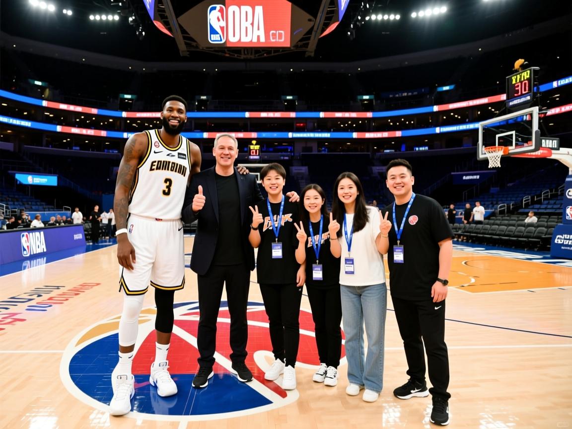 著名篮球明星与球迷合影留念 第4张